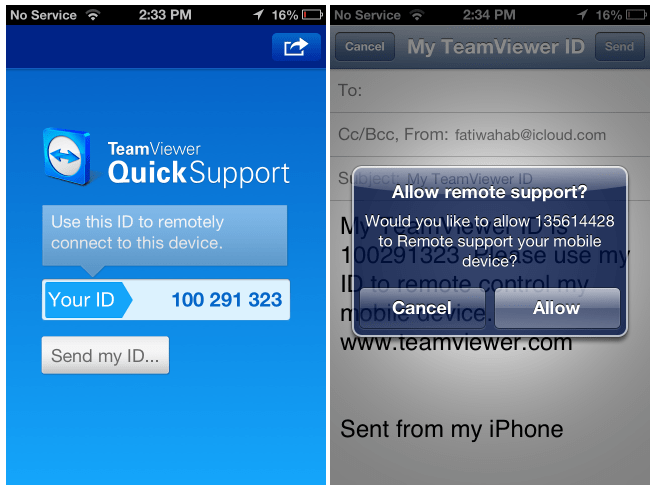 TeamViewer by quicksupport for mobile